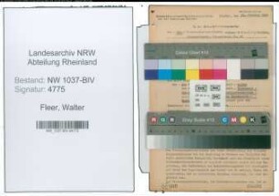 Entnazifizierung Walter Fleer , geb. 15.02.1895 (Bahninspektor)