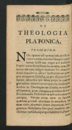 De Theologia Platonica.