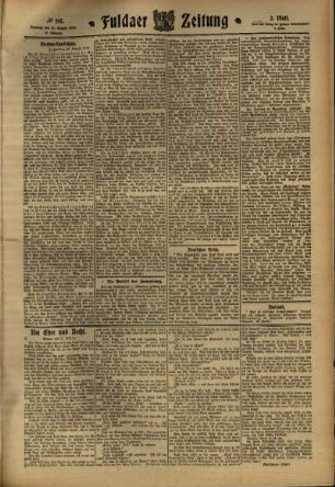 Zweite Ausgabe vom Samstag, den 27. August 1910.