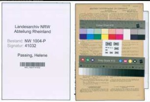 Entnazifizierung Helene Passing , geb. 07.02.1902 ()