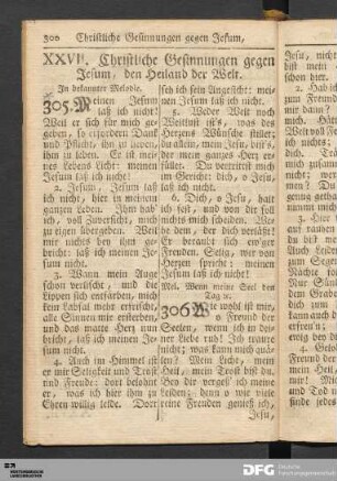 XXVII. Christliche Gesinnungen gegen Jesum, den Heiland der Welt.