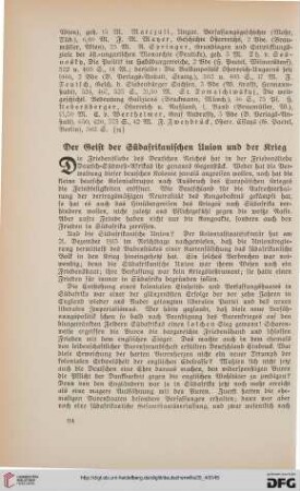 29: Der Geist der südafrikanischen Union und der Krieg