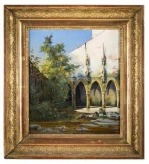 Klostervorhof mit Reihern
