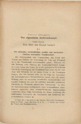 Zweiter Abschnitt. Der eigentliche Antitrustkampf