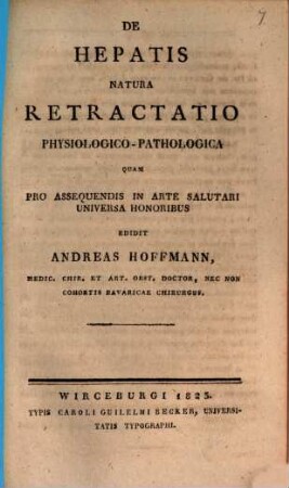 De hepatiš natura retractatio phyšiologičo-pathologiča