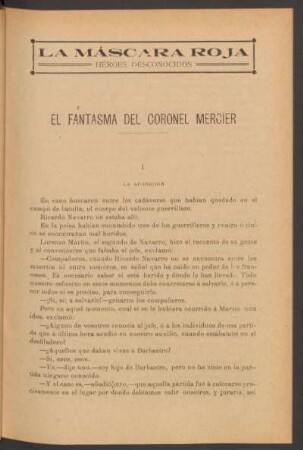 I - La aparición