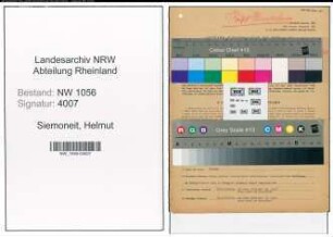 Entnazifizierung Helmut Siemoneit , geb. 14.05.1906 ()