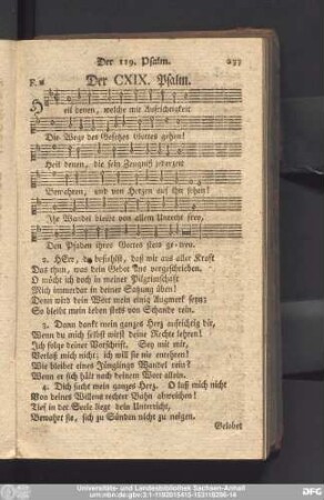 Der CXIX. Psalm.