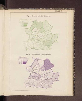 Tafel 2. Fig. I. Geburten auf 1000 Einwohner.