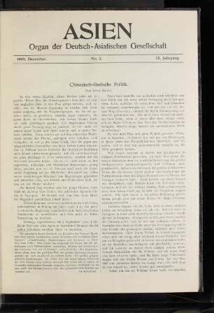 1909, Dezember. No.3. IX. Jahrgang.