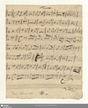 Tenore. [Motectum 2 & Aria; untextiert, transp.]