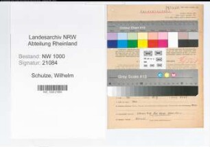 Entnazifizierung Wilhelm Schulze, geb. 29.07.1899 (Angest.)