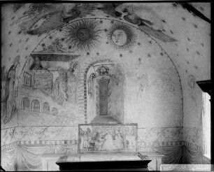 Burg Ramsberg Wallfahrtskapelle Wendelin Ostwand Wandmalerei Heiligenfries