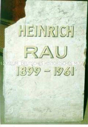 Grab-/Gedenkplatte "Heinrich Rau"