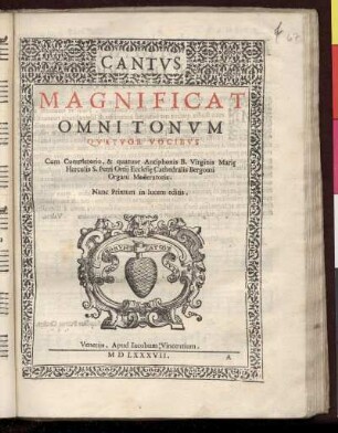 Hercules: Magnificat omnitonum quatuor vocibus. Cantus