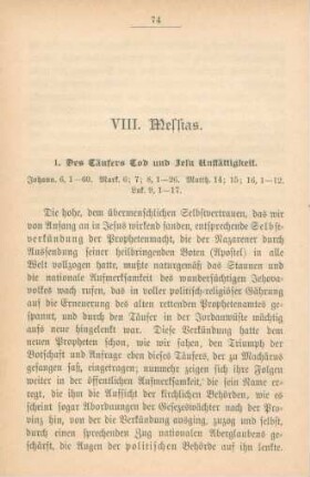 VIII. Messias