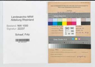Entnazifizierung Fritz Schaaf, geb. 22.12.1899 (Stadtassistent)