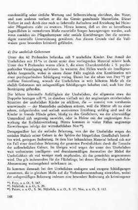 d) Die unehelich Geborenen