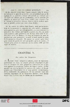 Chapitre V. Des ombres des perspectives