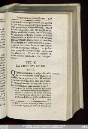 Tit. X. De Ordinibus Sacris.