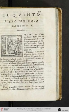 Il quinto libro di Beroso