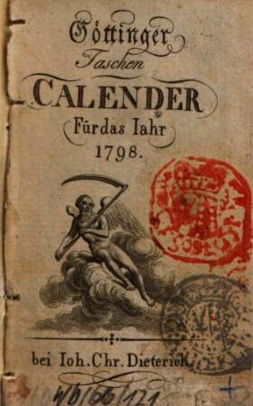 Göttinger Taschen Calender Für das Jahr .... 1798