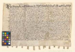 Altmärkische und prignitzsche Städte verschreiben sich Gabriel Markgraf, Bürger zu Gardelegen, über 450 Taler.