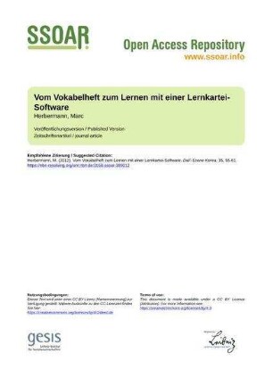 Vom Vokabelheft zum Lernen mit einer Lernkartei-Software