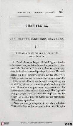 Chapitre IX: Agriculture, industrie, commerce