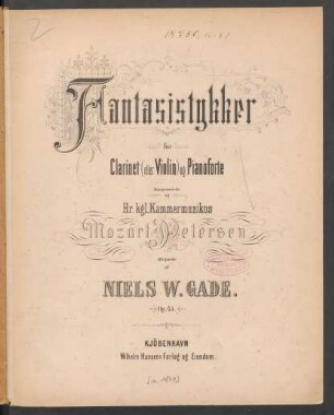 Fantasistykker for clarinet (eller violin) og pianoforte op. 43