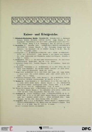 Kaiser- und Königreiche (Nr. 1-173)