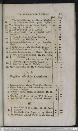§. 2. Englische historische Kupferstiche