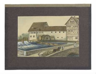 Langmühle von SO im Zustand vor 1848, nach Fotos um 1890