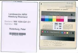 Entnazifizierung Peter Roderburg , geb. 23.12.1908 (Polizist)