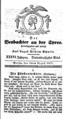 33. Stueck, 14. August 1837