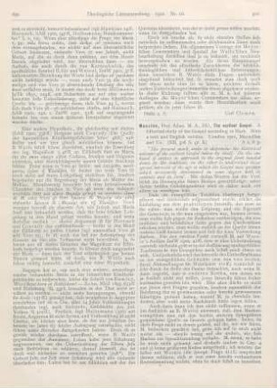 300-302 [Rezension] Menzies, Allan, The earliest Gospel. A historical study of the Gospel according to Mark