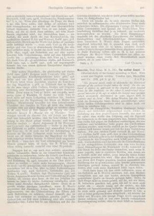 300-302 [Rezension] Menzies, Allan, The earliest Gospel. A historical study of the Gospel according to Mark