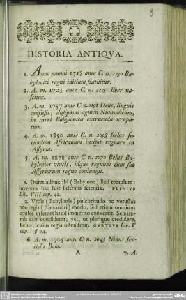 Historia Antiqua