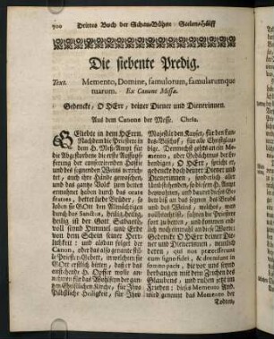 700-730, Siebente - zwölfte Predig