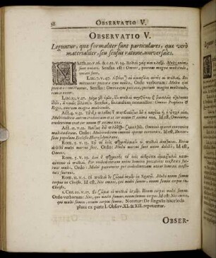 Observatio V. Leguntur, quæ formaliter sunt particulares, quæ vero meterialiter, seu sensus ratione, universales.