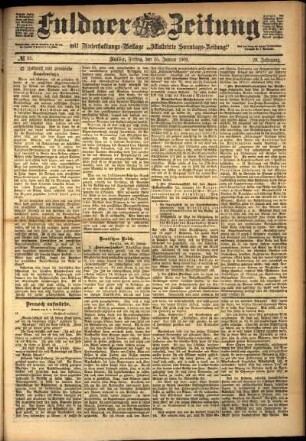 Ausgabe vom Freitag, den 25. Januar 1901.