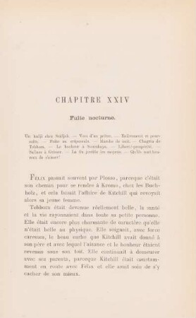 Chapitre XXIV. Fuite nocturne