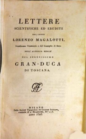 Lettere scientifiche ed erudite