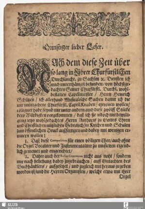 Günstiger lieber Leser... [Vorwort von Christoph Kittel]