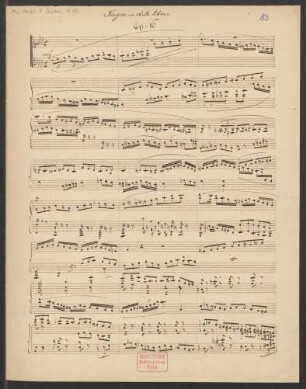 Fugen (inst.); pf; f-Moll; KinBu 79; 16
