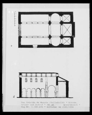 San Cebrián de Mazote: Grundriss der Kirche