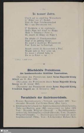 Allerhöchste Protektoren des Landesverbandes sächsischer Feuerwehren