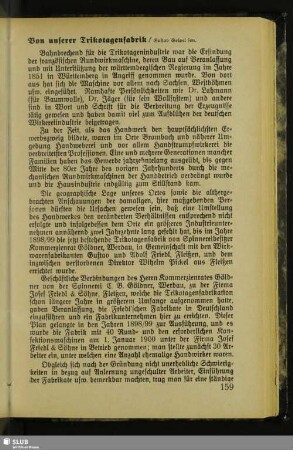 Von unserer Trikotagenfabrik