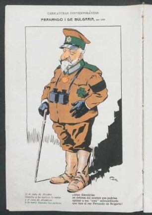 Fernando I de Bulgaria : Caricaturas contemporáneas
