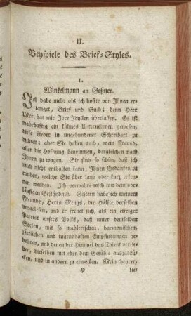 II. Beyspiele des Brief-Styles.